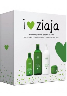 Набор косметики Ziaja Натуральная оливка (гель для душа, молочко для тела, крем, мицелярная вода)